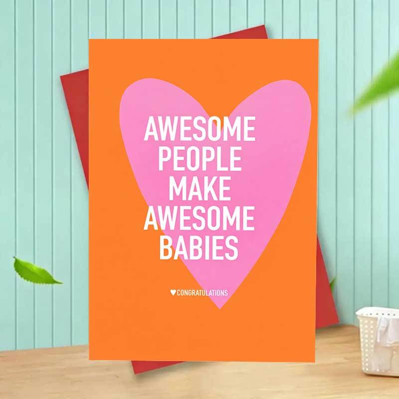 E-shop Eine humorvolle Karte zum Geburtstag für frischgebackene Eltern, für Freunde, Familie oder Kollegen. Ideal für Babypartys oder