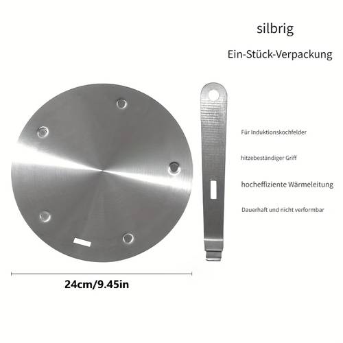 induktionsherd-wärmeleitplatte, haushalts-mehrzweck-auftauplatte aus verdicktem edelstahl, magnetische leitplatte für elektrischen keramikherd, edelstahl-wärmeleitblech