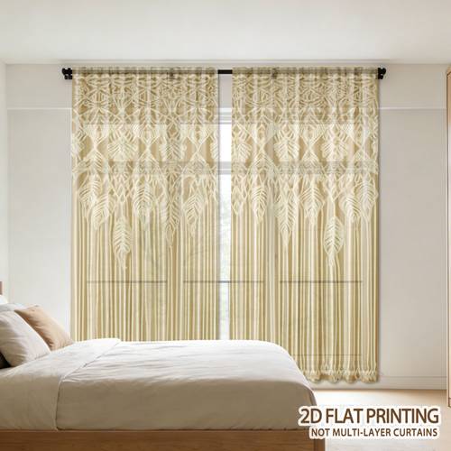 2d flat 2d flat gauze curtain 2pcs sheer curtains window curtain suitable for kitchen coffee shop restaurant balcony garden bedroom living room study dining room hallway entryway privacy solution