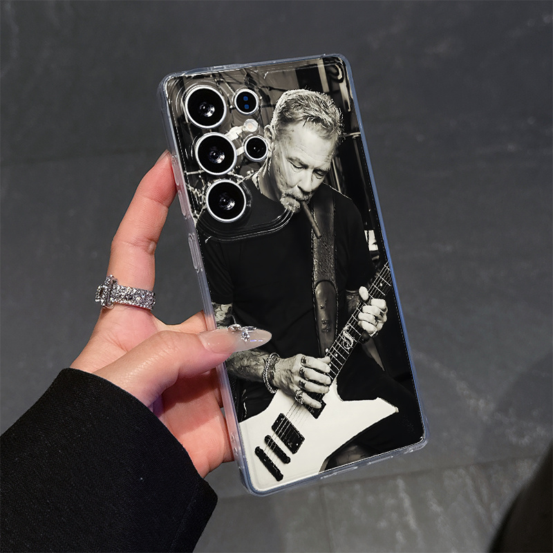 TEMU Phone Case: 1 Four-corner Protective Transparent Drop-proof Phone Case, Playing Guitar Phone Case, Suitable For Galaxy