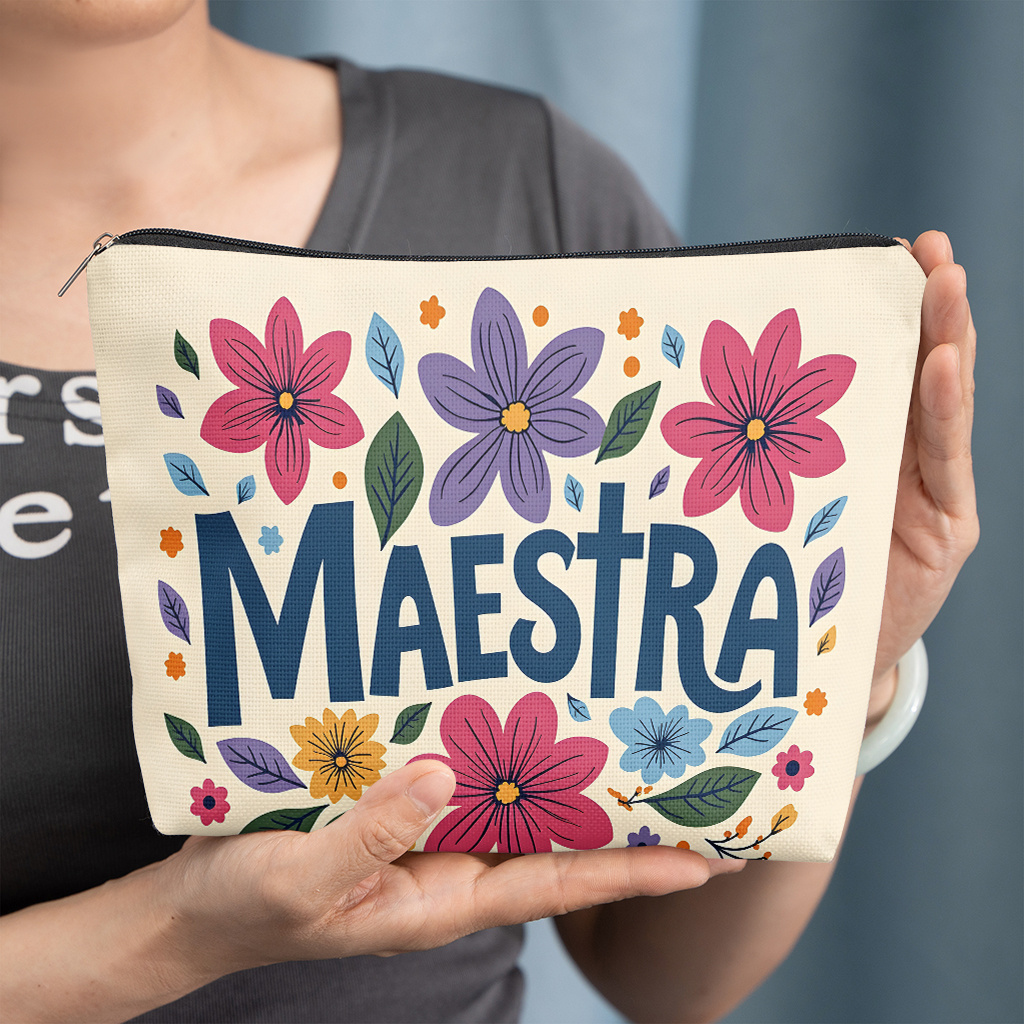 TEMU Cosmetic Bag 1pc, , Patterns, Machine Washable And Dry , Suitable For Storing Women' Products, Ideal For Travel, School, Dormitory, Or Home,