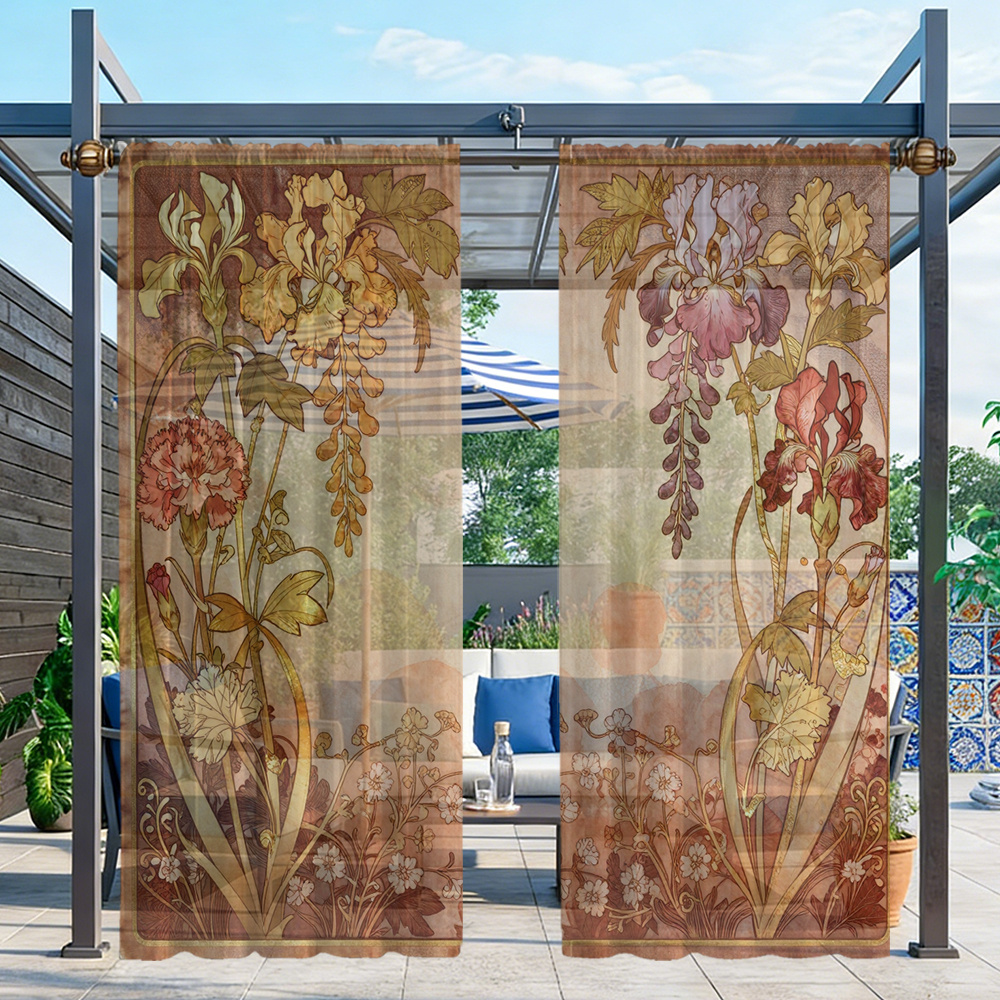 botanical curtains sold on Temu United States