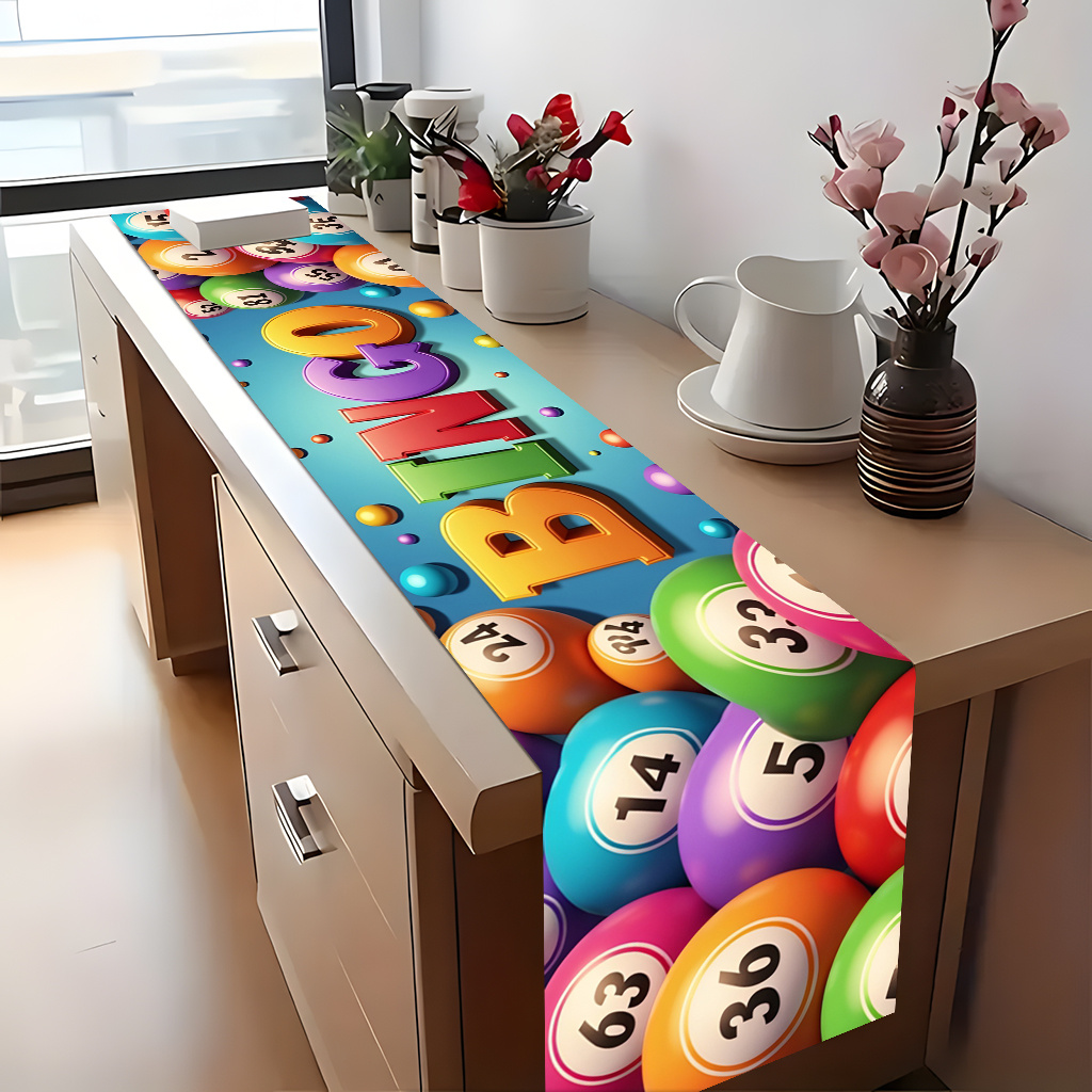 TEMU Tablecovers 1pc,wedding Decorations,summer Decoration,garden Decor For Outside,outdoor Decor, Bingo Game Number Balls, Durable 100% Rectangular