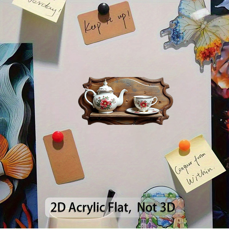 TEMU 1 pezzo di decorazione magnetica per frigorifero stampata in 2D. vivaci e resistenti all'usura. Si attacca saldamente e non si stacca , adatta a