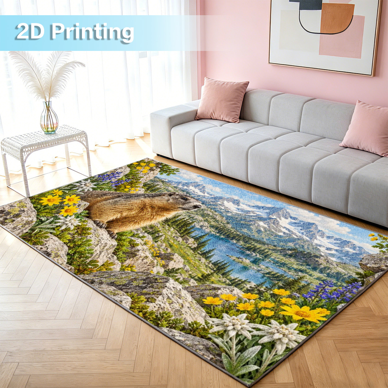 soft velvet and dot print   2d printed   rugs colorful pattern floor mat for living room sofa bedroom bedside coffee table home decor
