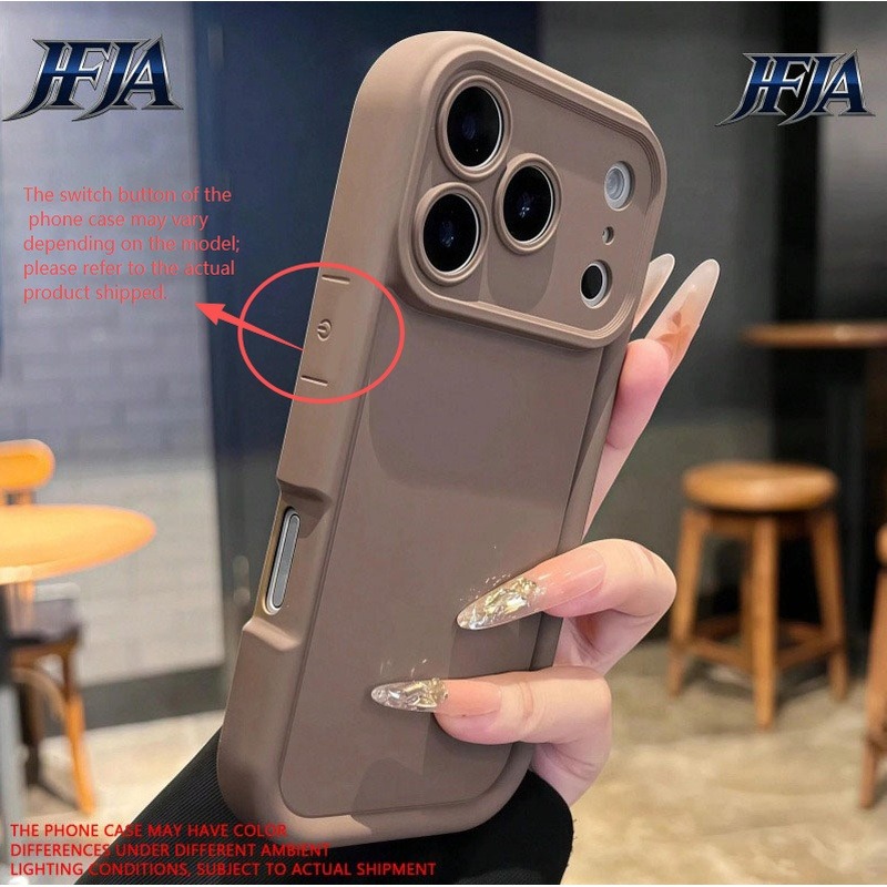 TEMU Phone Case: Frosted Fine-hole Solid Color Gradient Full-coverage Phone Case. Suitable For Iphone X/11/12/13/14/15/16/17/air/pro/pro Max/plus.