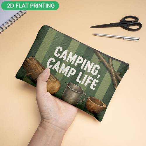 item picture pencil case 1pc outdoor camping rustic gear pencil case stationery storage bag new year and christmas makeup bag pencil case gift bag suitable for mothers daughters teachers graduation holiday gifts