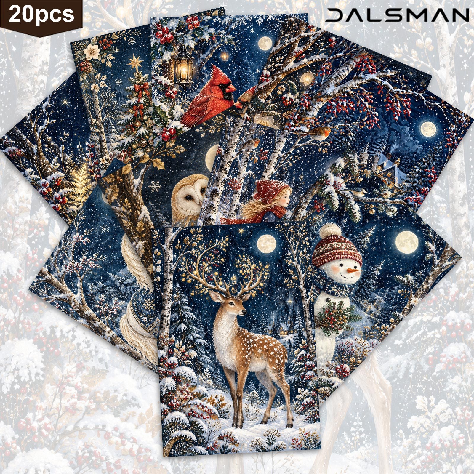 20 pack   winter   postcards aesthetic   scenery for holiday greeting cards and seasonal home decor gifts for  