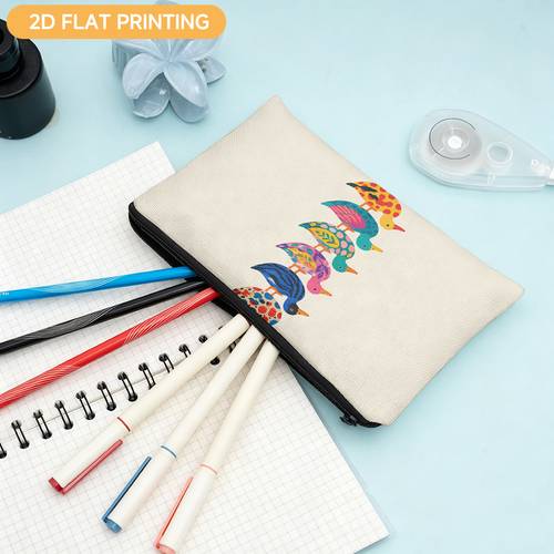 trousse à crayons à thème 1 pièce pour et , organisateur à fermeture éclair avec imprimé , trousse de toilette et de cosmétiques portable, pochette à fermeture éclair pour rangement de papeterie, cadeau de noël pour et