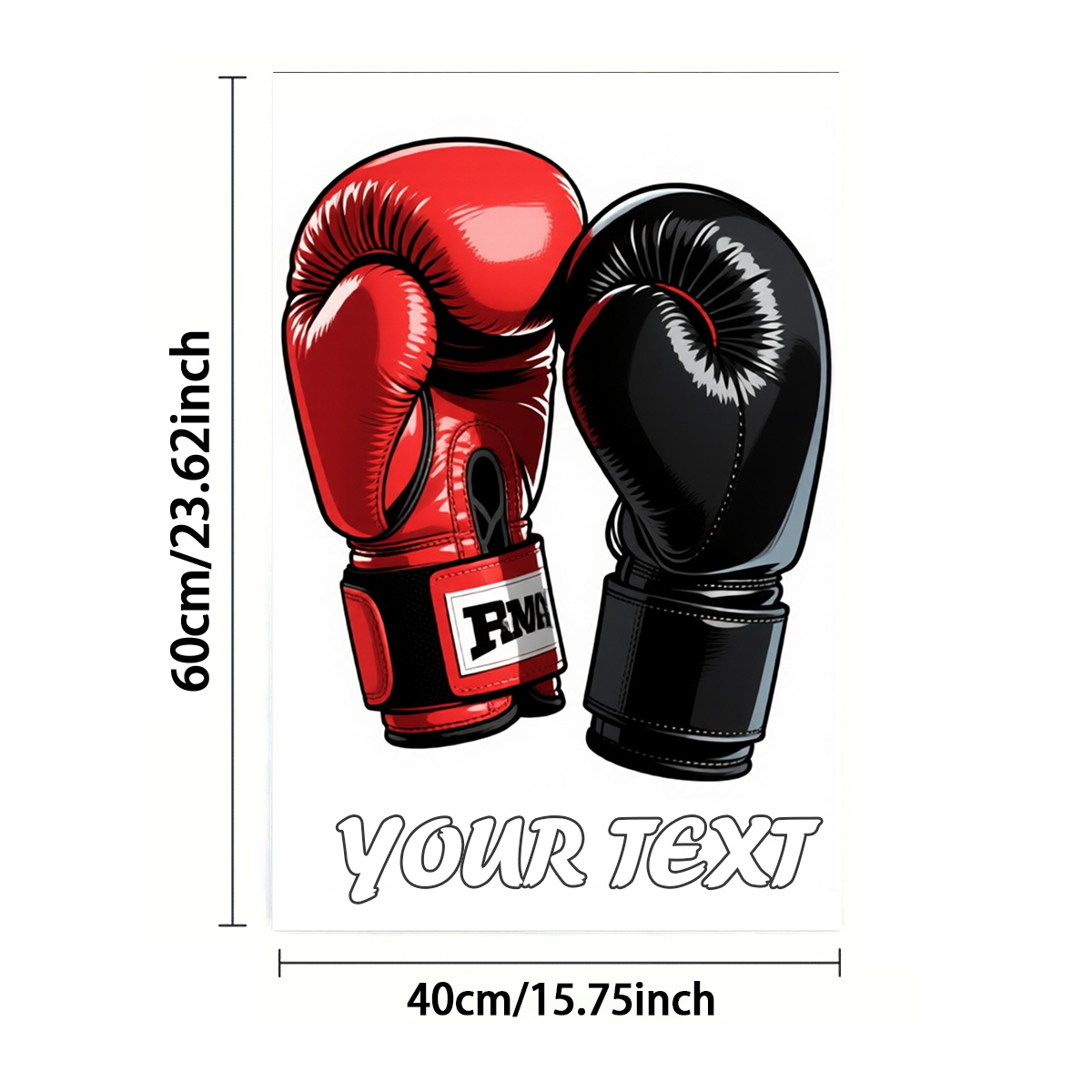 TEMU Serviettes personnalisées 1/2 pièces, Impression , Rectangulaire 40X60Cm, Motif 2D de gants de boxe de dessin , Personnalisation en gros pour