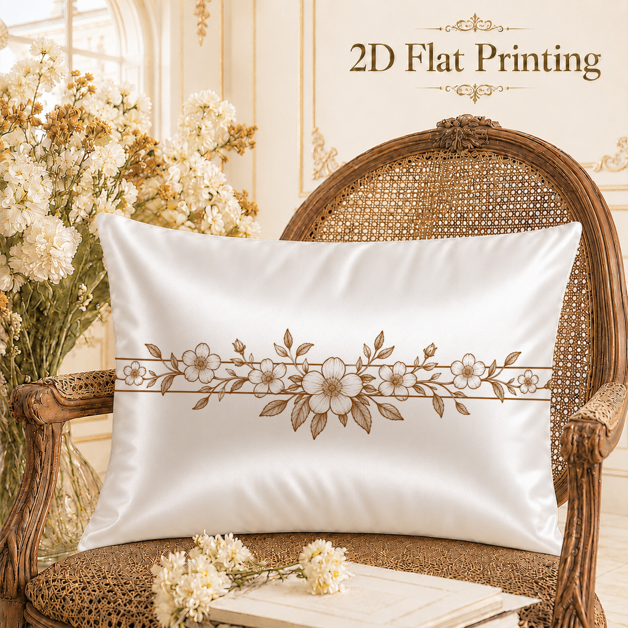 item picture 1pc vintage floral botanical vine 2d flat printing double sided   pillowcase no pillow core included decorative pillow cover for bedroom living room sofa chair home decor