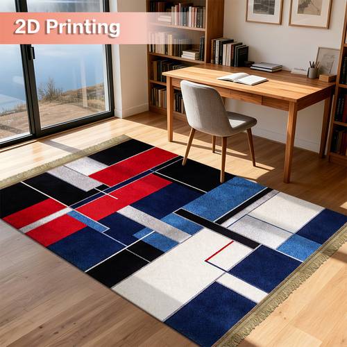 tapis rectangulaire en velours à pompons pour intérieur, décoration dintérieur moderne, tapis de couloir antidérapant pour cuisine, salle à manger, salon, tapis rectangulaire en velours au et élégant, lavable en machine