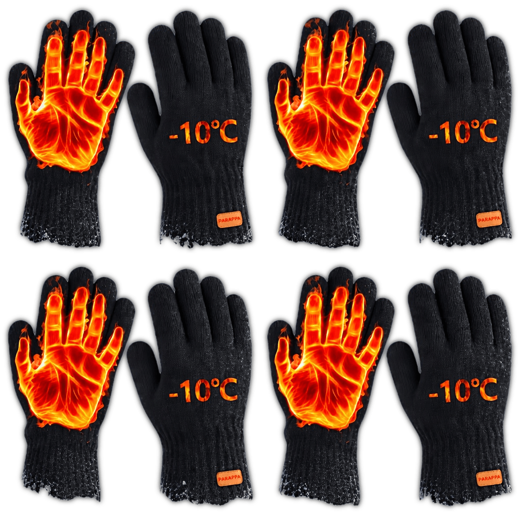 TEMU 4 Pairs Winter Outdoor Warm Coldproof Gloves, Touchscreen Non-slip Gloves For Cycling