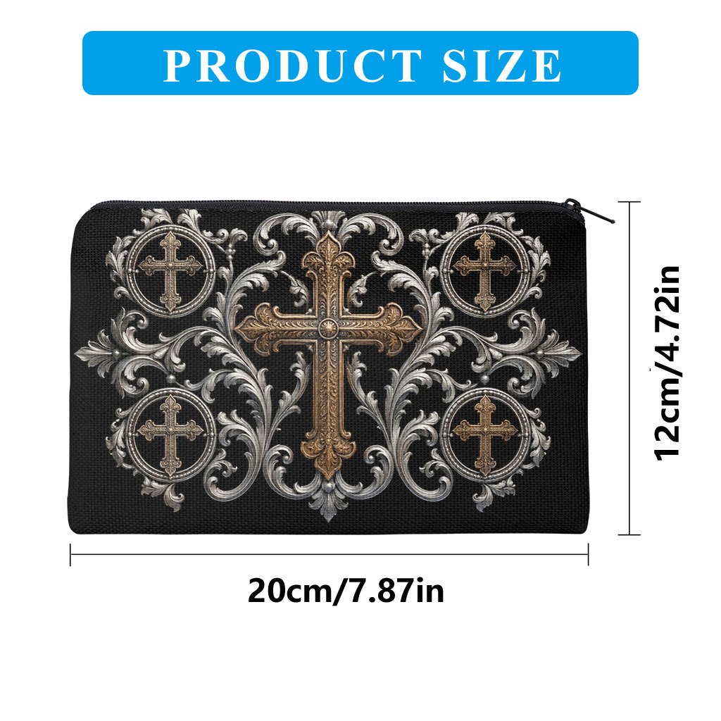 pencil case 1pc ornate religious   double sided printing pencil case suitable for study office stationery storage bags cosmetics bags handbags toiletries bags halloween christmas thanksgiving gift bags