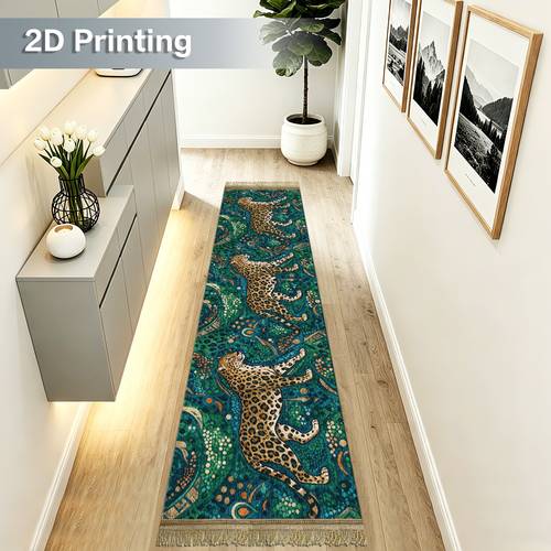 tassel velvet long runner rug hallway mat high quality non slip easy to clean kitchen doormat entryway living room bedroom decor soft cozy aesthetic machine washable rug