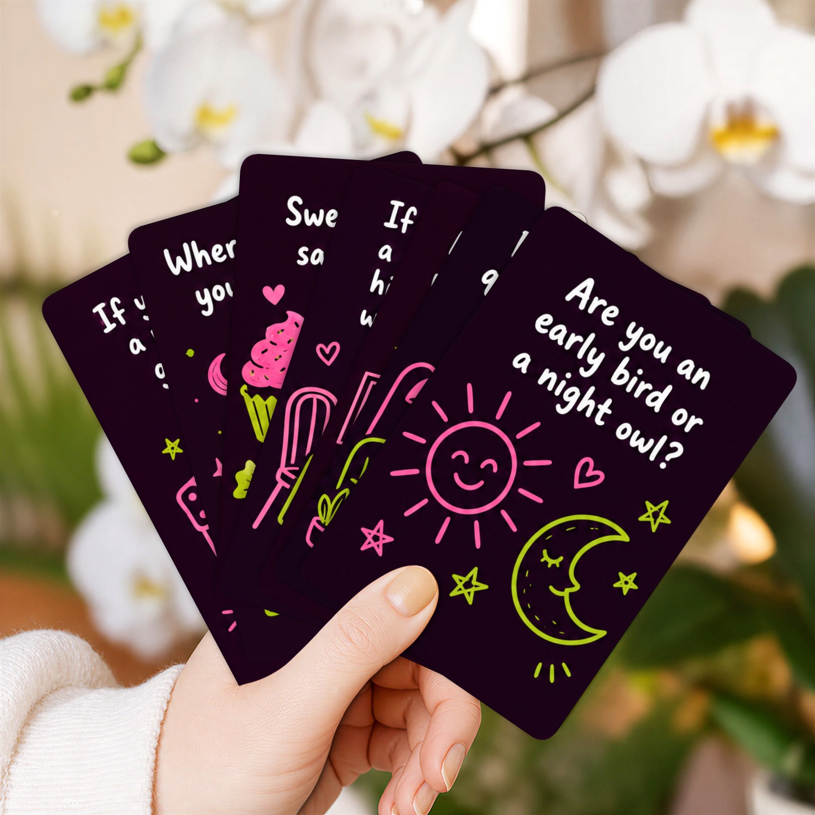 TEMU 36 Carte con Spunti di Conversazione Divertenti, con Simpatici , Ideali per , Giochi di , Decorazione da Scrivania e Chiacchierate