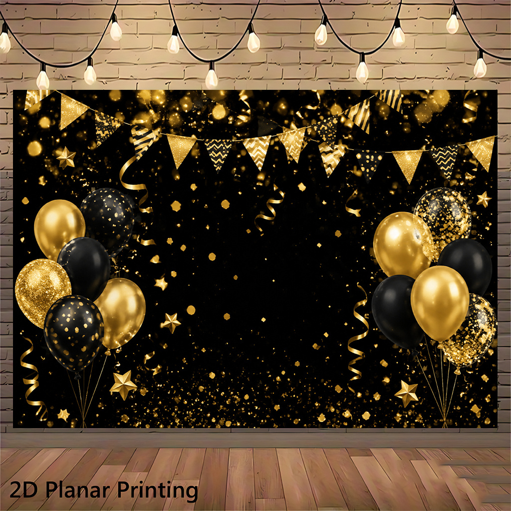 TEMU 2d Flat, 2d Flat - 2d Flat, 2d Flat - 2d Flat Banner 1pc, Black And Background, Rectangular Backdrop Banners In Multiple Sizes Perfect For Store
