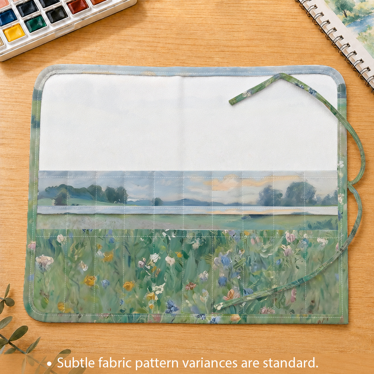 TEMU Organisateur de pinceaux amusant à , étui à pinceaux enroulable pour fournitures d'art pour protéger les pinceaux acryliques, à l'huile et à ,