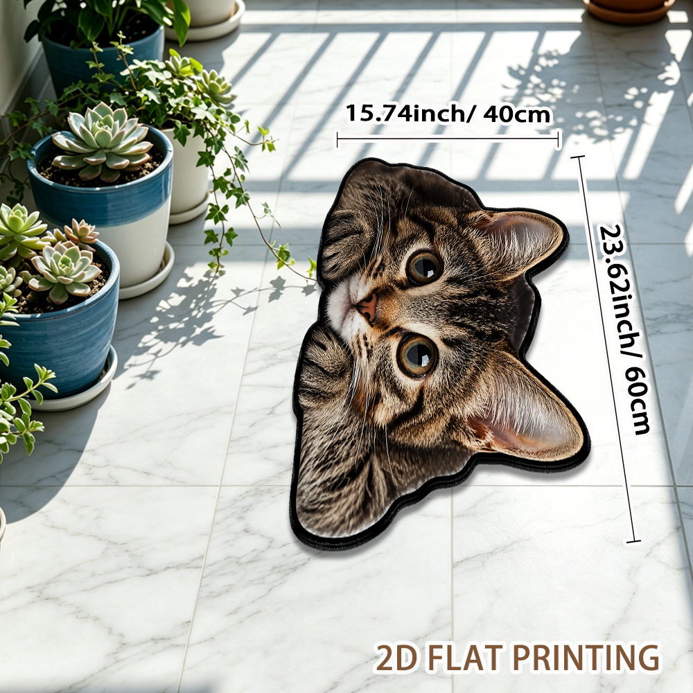TEMU 1pc Rug Suitable For Bedroom & Living Room Floor - Irregular Shaped Carpet With Non-slip Backing, Hand Washable Soft Floor Mat, Suitable For