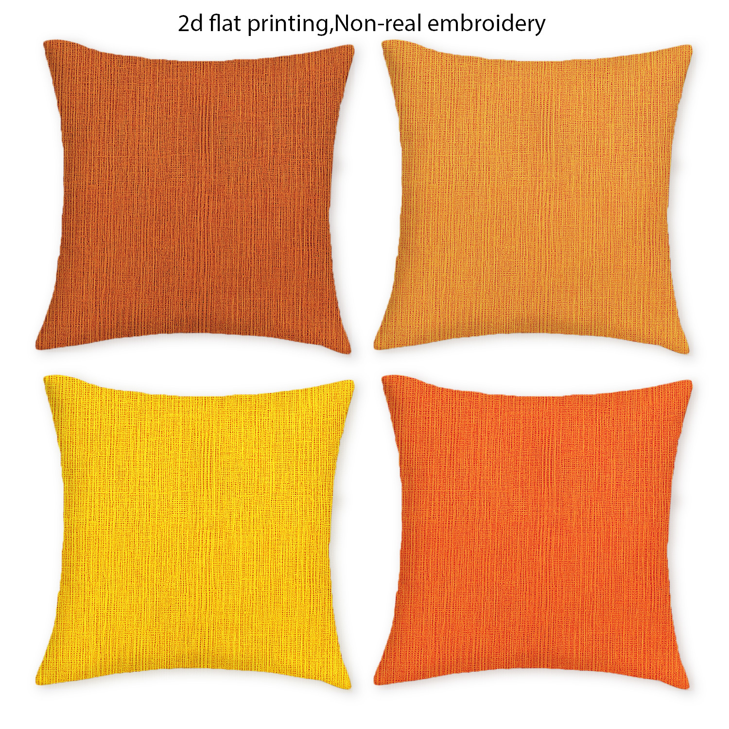 TEMU 2d Flat - 2/4pcs, 2d Flat Print Contemporary Throw Pillow Covers, Non-real Embroidery Solid Cushion Covers, 12x12/16x16/18x18/20x20in, Fall Home
