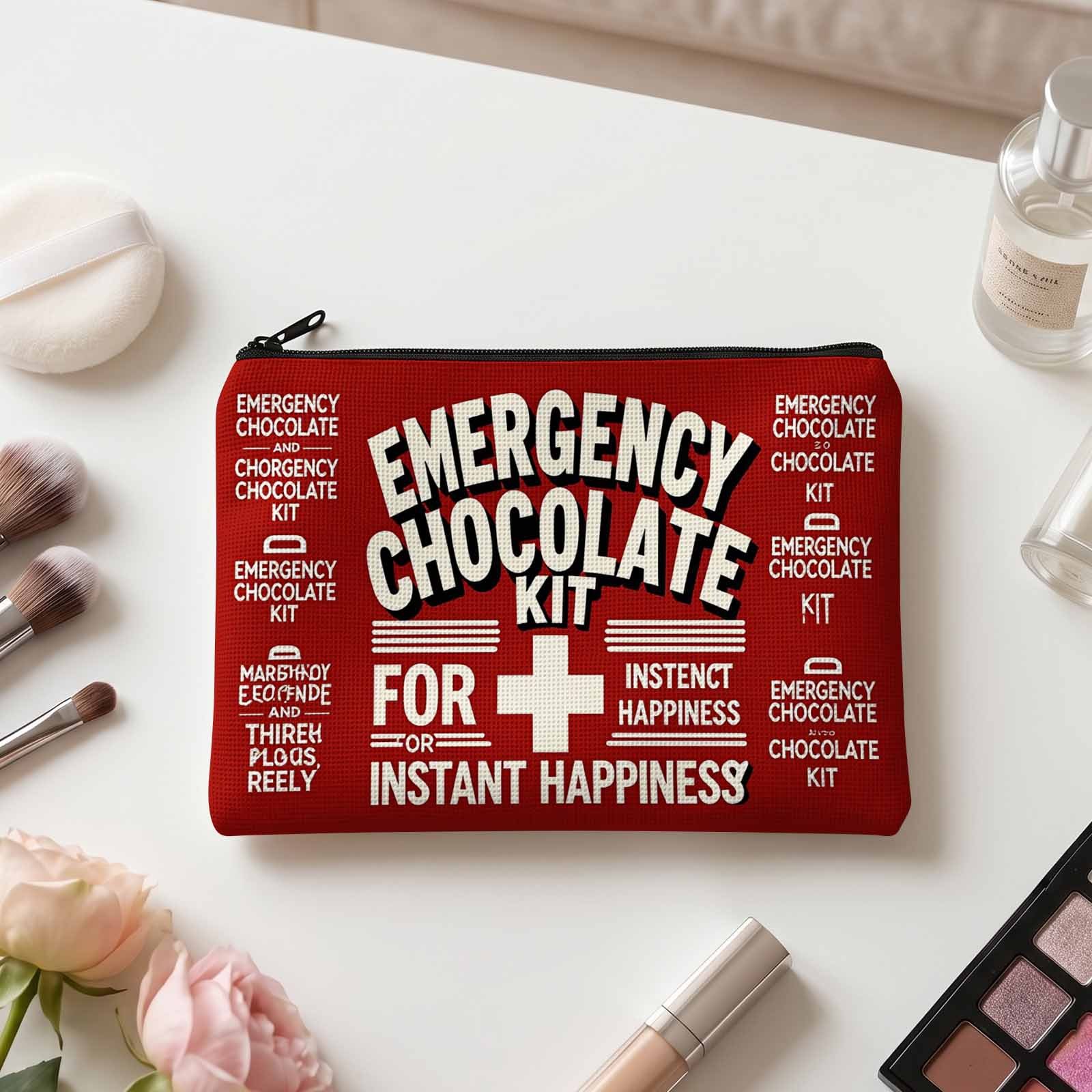 TEMU 2d Flat Print 1pc, A Portable Chocolate Storage Container For Travel, Gym, Or Office Snack Bags, For Instant Happiness, 2d Flat