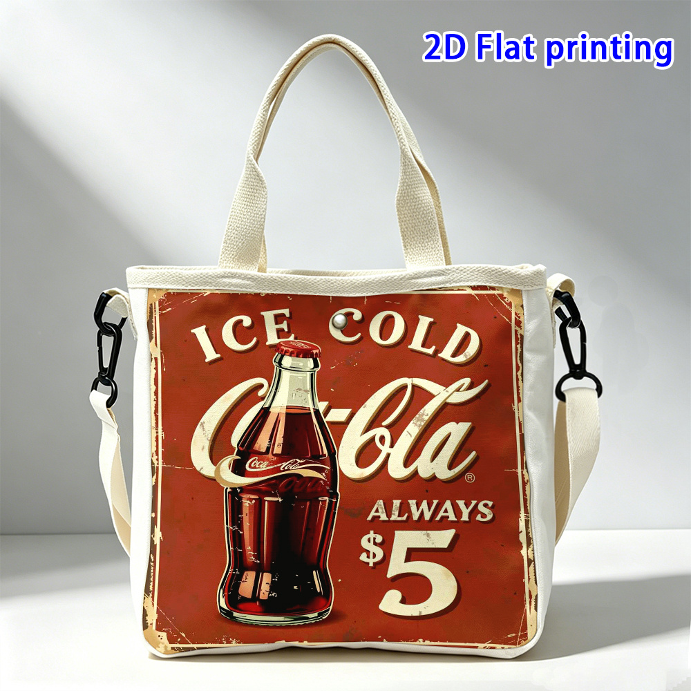 TEMU 1 pièce, Sac bandoulière Ice , Nouveau sac imprimé, Sac d'épaule décontracté polyvalent, Design simple, Convient pour , les , , Sac bandoulière,