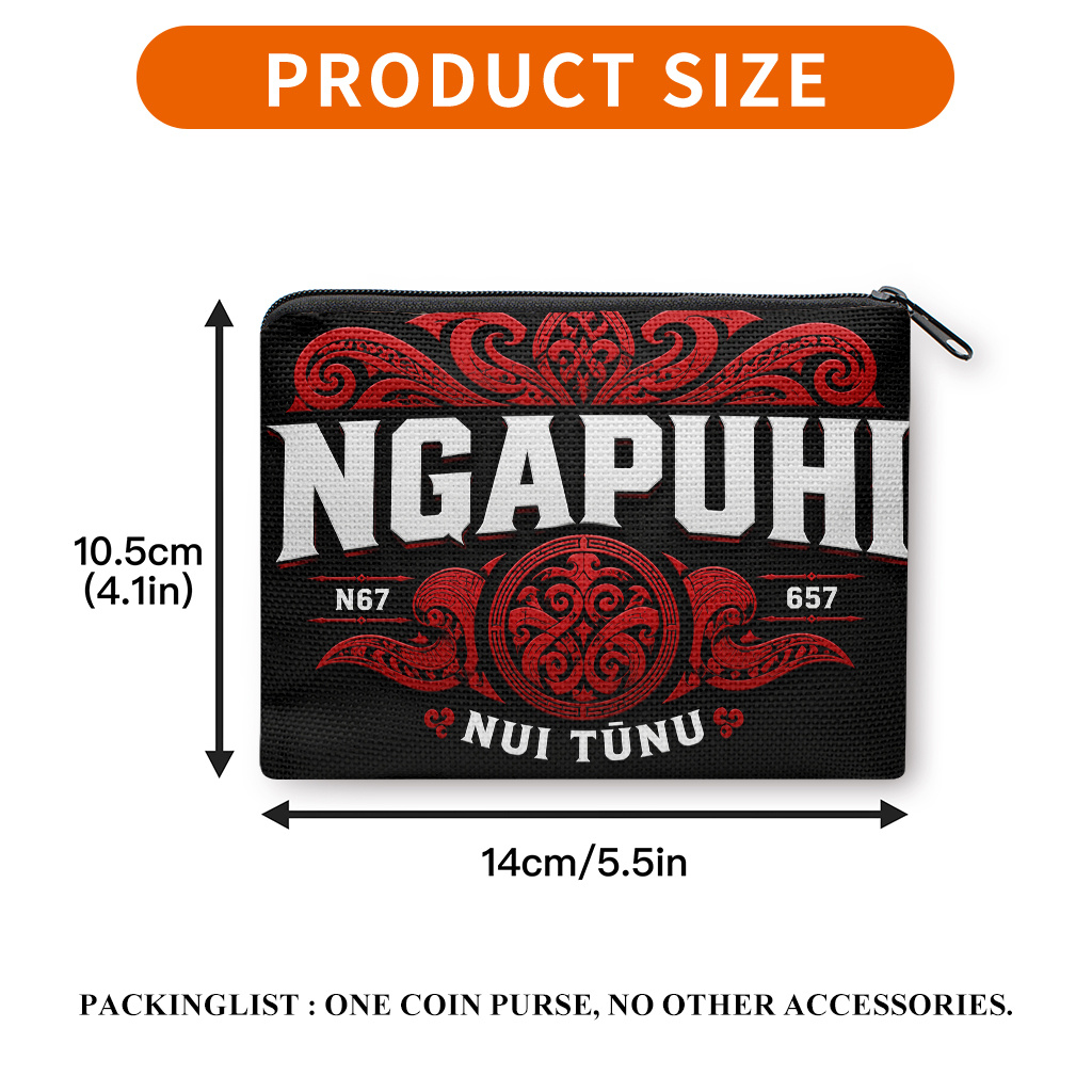 TEMU Coin Purse, Maori Traditional Red Printed Coin Purse, Portable Mini Storage Bag For Keys Cards, Earphone Lipstick Small Items Storage Bag, Ideal