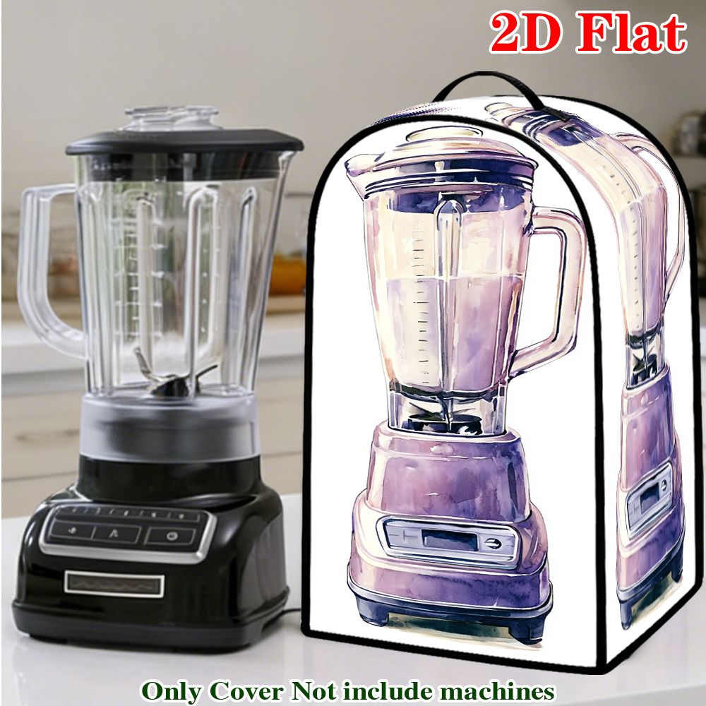 2D Flat, 1pc Blender with Transparent Jug and Base Pattern Blender Cover, Food Mixer Cover Can Be Hung Up, Decorative for Kitchen Juicers, Coffee Machines, And Soy Milk Makers Cover, 2D Flat