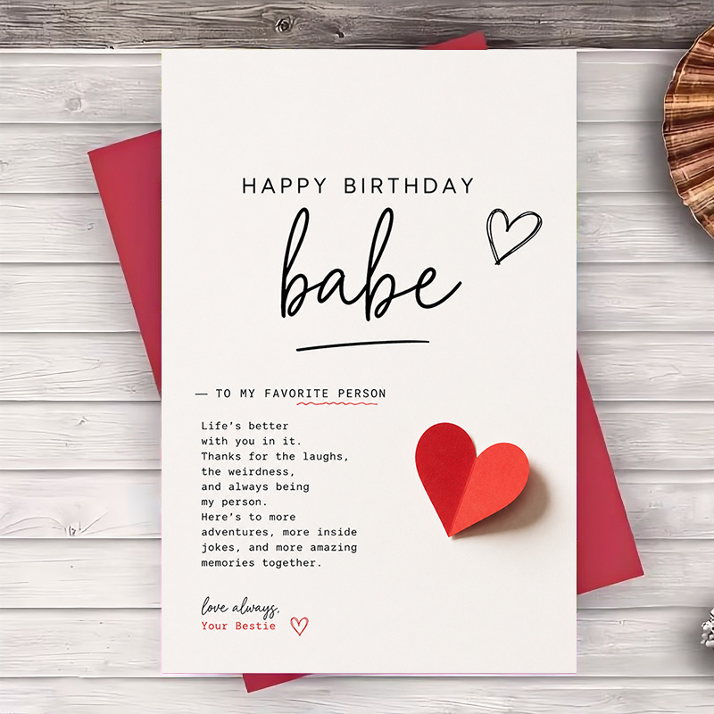 TEMU 1 Envelope And 1 Funny Greeting Card Happy Birthday Greeting Card For Boyfriend Girlfriend Note For Anniversary Valentine Day And Special