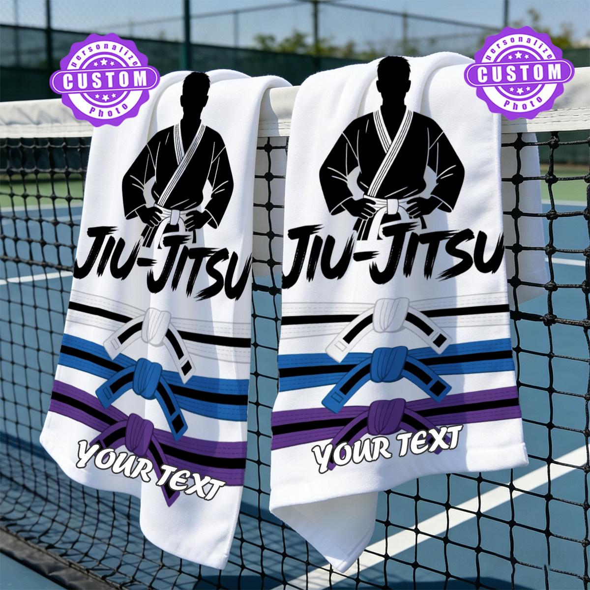 TEMU Custom 1pc Towel, Single-sided Printing, Rectangular 15.75x23.62 Inches, Black And 2d Pattern, Customization, Soft Comfortable Quick-dry Durable