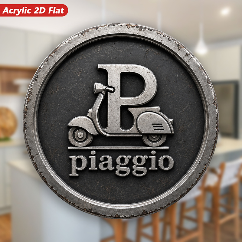 TEMU Magneti da frigorifero magnetici rotondi in acrilico, 2D , 1 pz, vintage scooter, silhouette scooter, , badge , scritta , decorazioni per , per