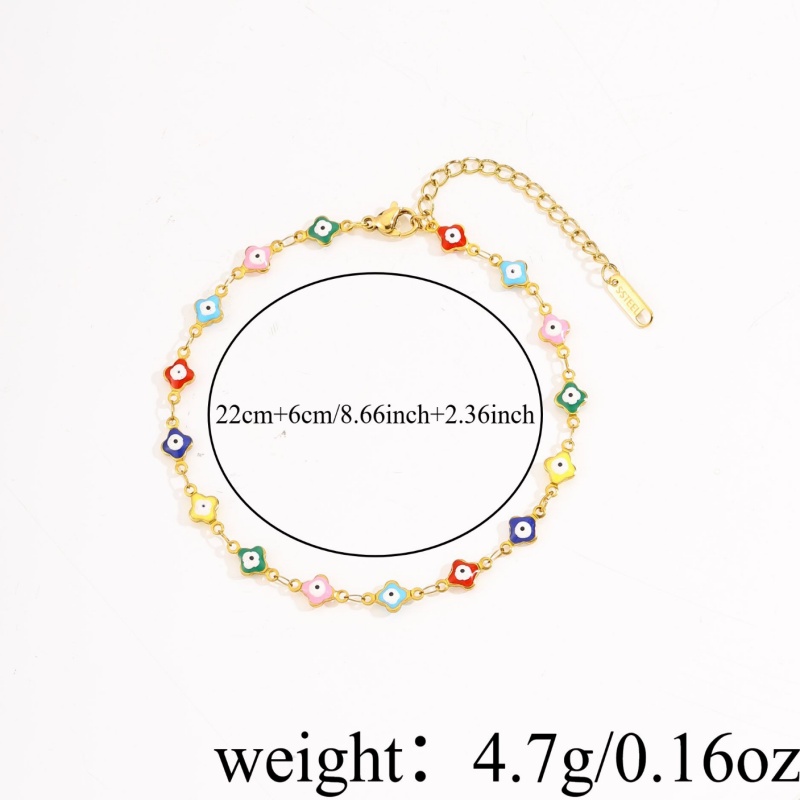 Summer Stainless Steel Dopamine Devil's Eye Foot Chain