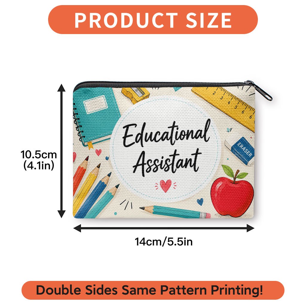 TEMU Coin Purse, Educational Assistant Tools Print Coin Purse, Card Holder, Multifunctional, Compact, Lightweight, Portable, Key Pouch, Coin Pouch,