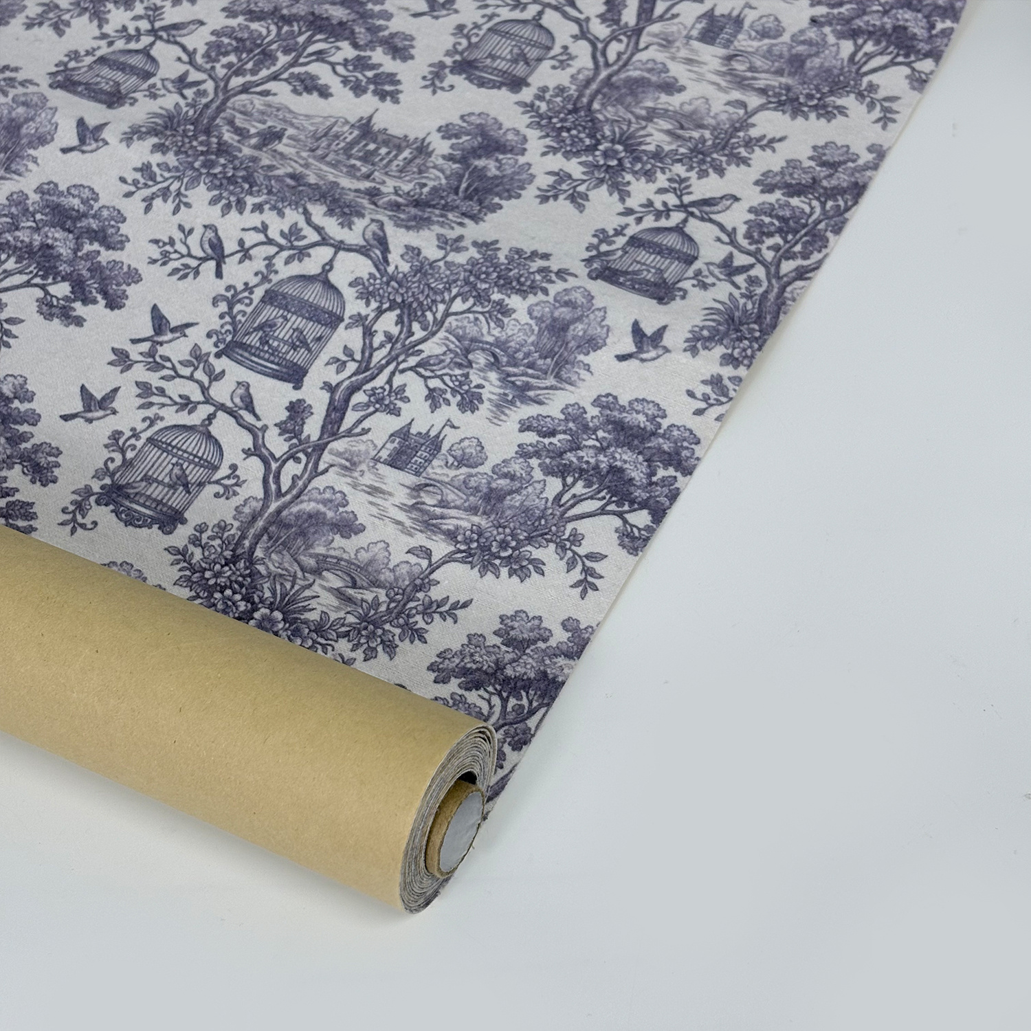 TEMU Polyester Self-adhesive Printed Fabric, 43×200 Size, 1pc Per Pack, Fine Surface, Matte Pattern Finish, Strong , For Indoor Soft Furnishings, ,