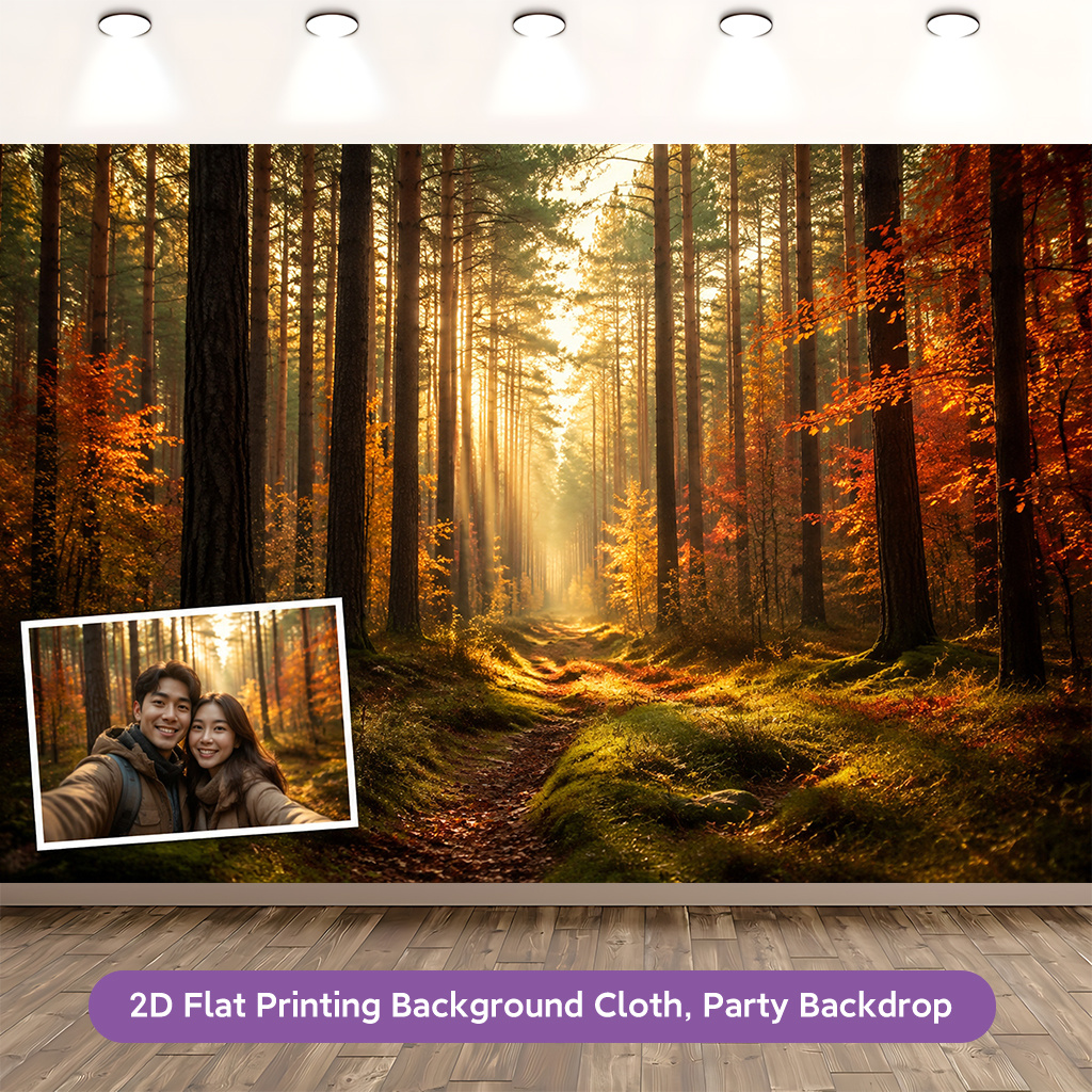 Autumn Forest Backdrop Banner for Home Decor and Parties