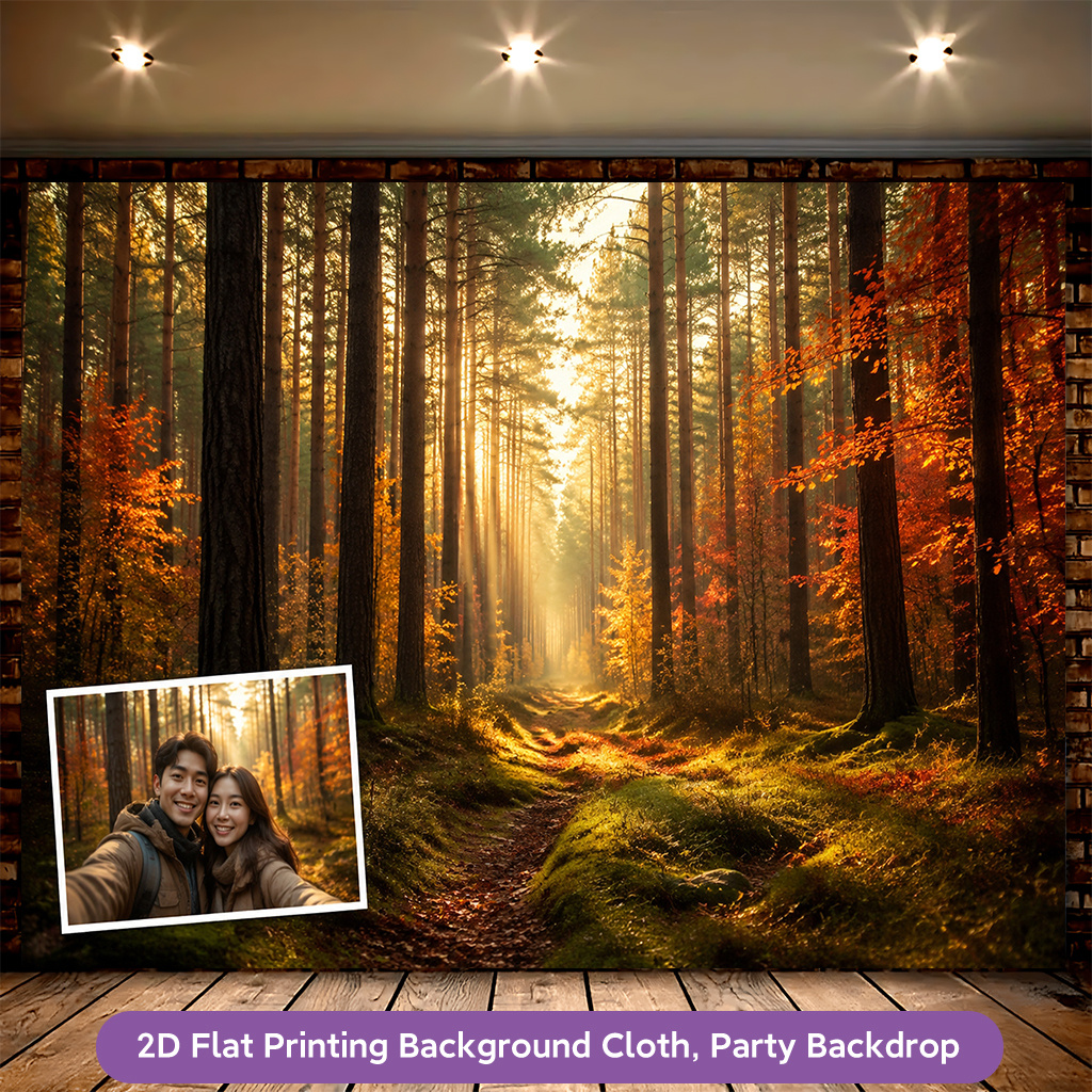 Autumn Forest Backdrop Banner for Home Decor and Parties
