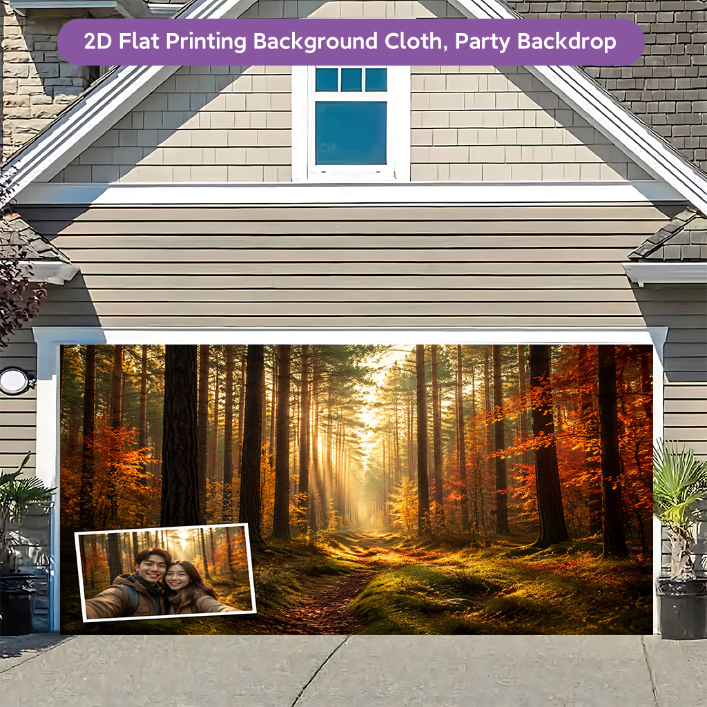 Autumn Forest Backdrop Banner for Home Decor and Parties