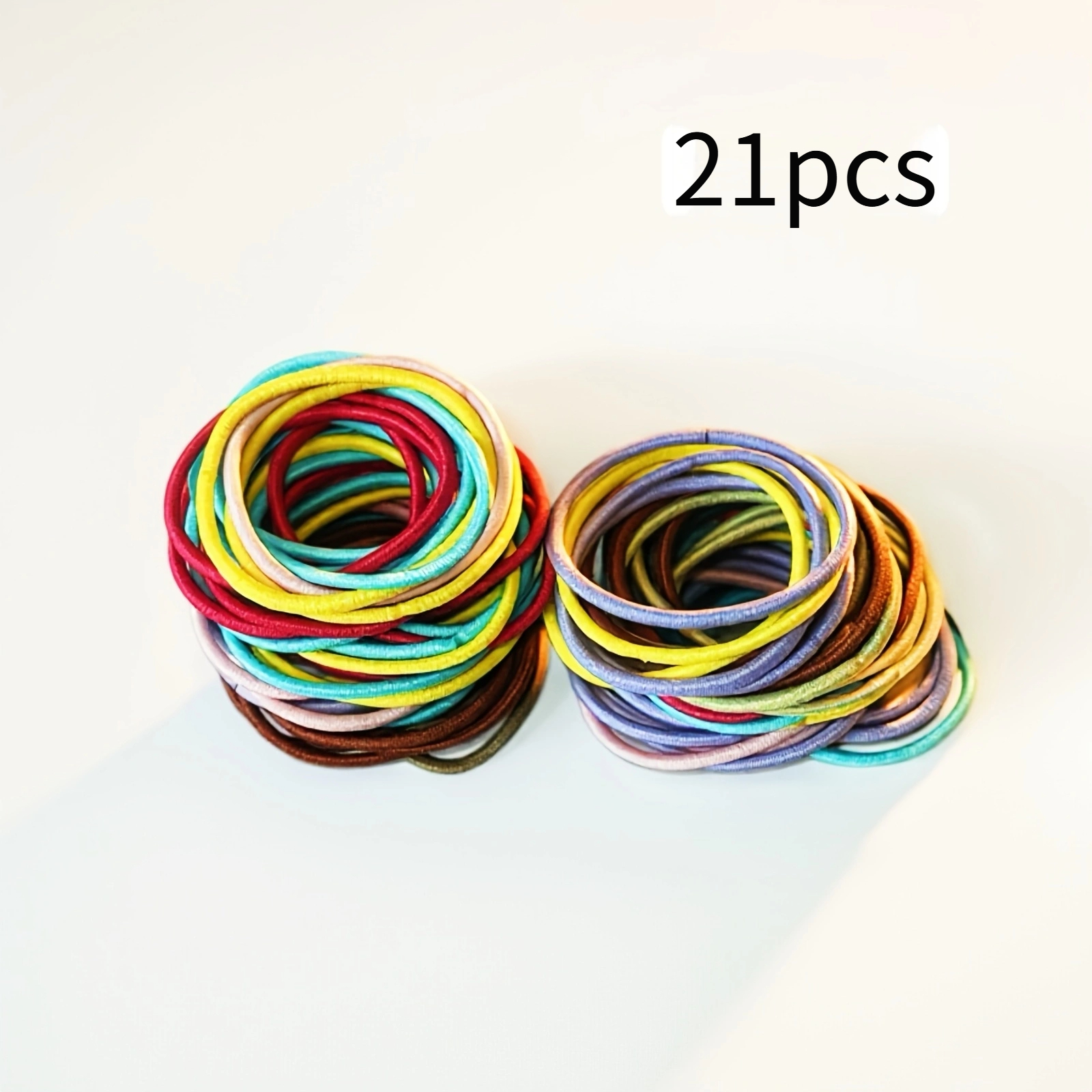TEMU Random Assortment Of 21 Skin-friendly, Seamless, Hair-friendly Towel Scrunchies. Non-snagging And Non-irritating To The Scalp. Mixed Pack With