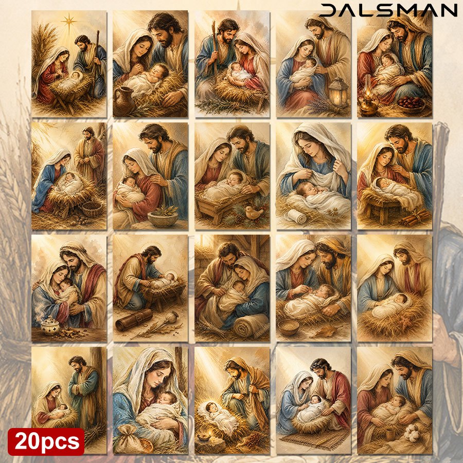 TEMU Lot de 20 cartes postales de la , cartes de vœux de Noël religieuses pour et , bénédictions de fêtes et collection de décoration d'intérieur