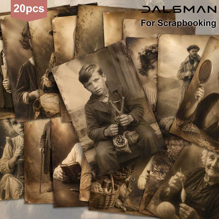 TEMU 20-pack Postcards Vintage Portrait Postcards Set For Retro Aesthetic Stationery For Home Decor And Collectible Art Display Dalsman