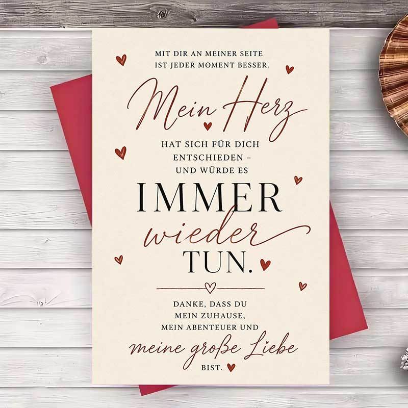 TEMU 1 Envelope And 1 Greeting Cardromantic Love Greeting Card For Boyfriend Girlfriend Anniversary Or Valentines Day Message For Partner On Special