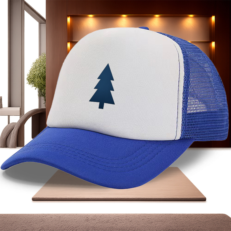 TEMU Adjustable Snapback With Christmas Tree Print - Lightweight Mesh & Sponge-piece, Unisex For , Suitable For Weddings, Parties, Birthdays, Gifts,
