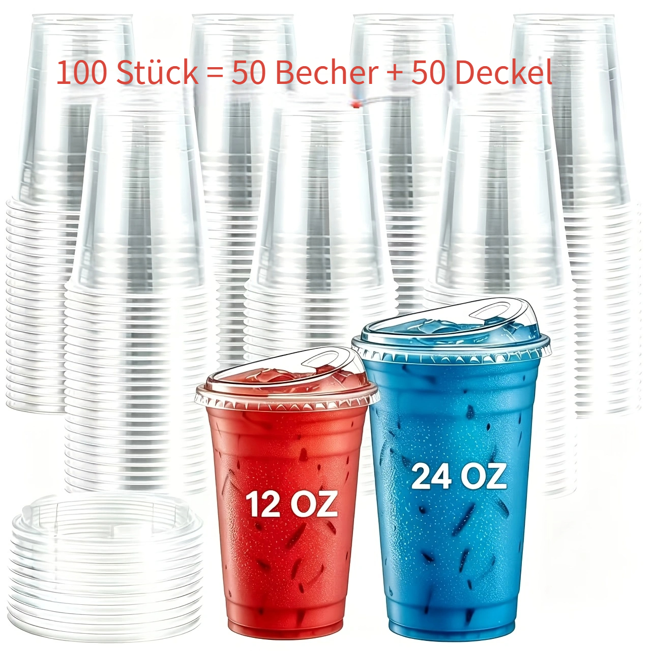 durchsichtige becher