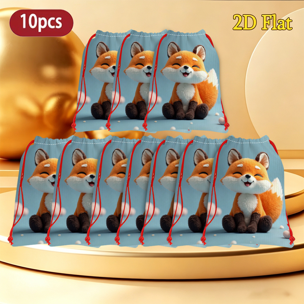 Halloween Gift Bag Fox Plush Toy with Gift Bag