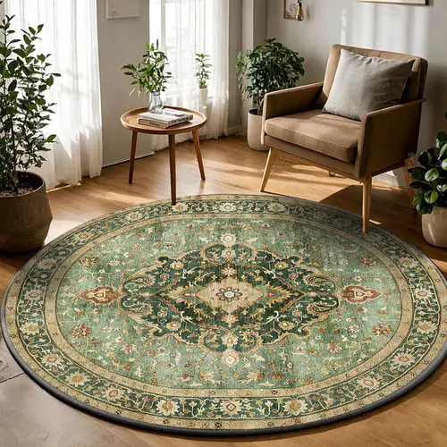 Dressing Table Rug Round round area rugs sold on Temu United States