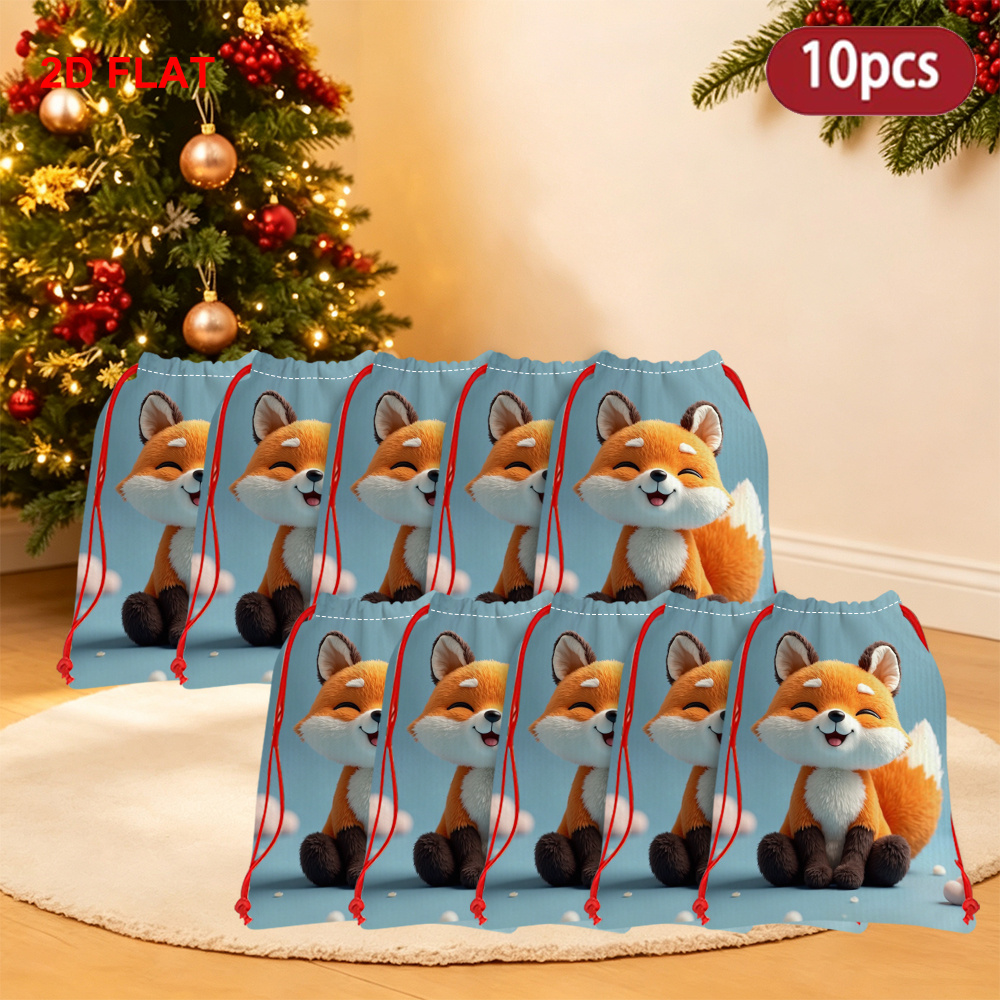 Halloween Gift Bag Fox Plush Toy with Gift Bag