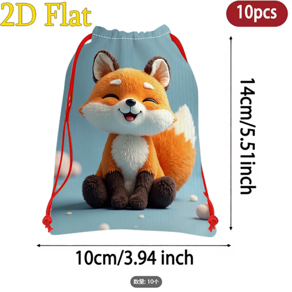 Halloween Gift Bag Fox Plush Toy with Gift Bag
