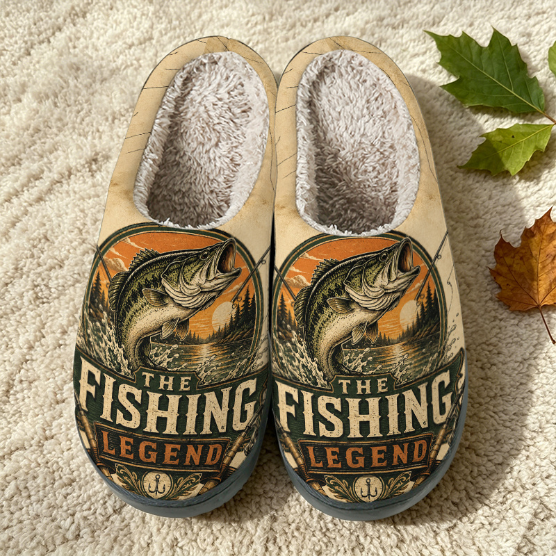 TEMU 1 Pair Legend Pattern Slippers, Novelty Soft Slippers With Non-slip Sole, Comfortable Warm Plush Home Slippers For Men And Women Home Bedroom