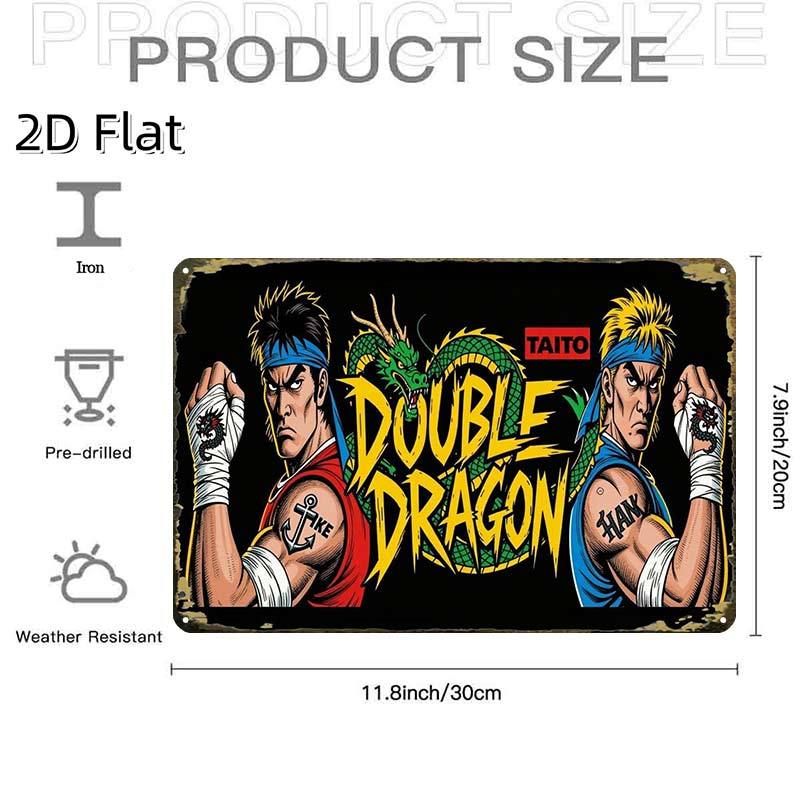 2Ac51C62-387B-4Bc0-B62D-C66B5Ea41Dec_800X800.Jpeg double dragon retro game art print, kreatives blechschild garagen dekoration