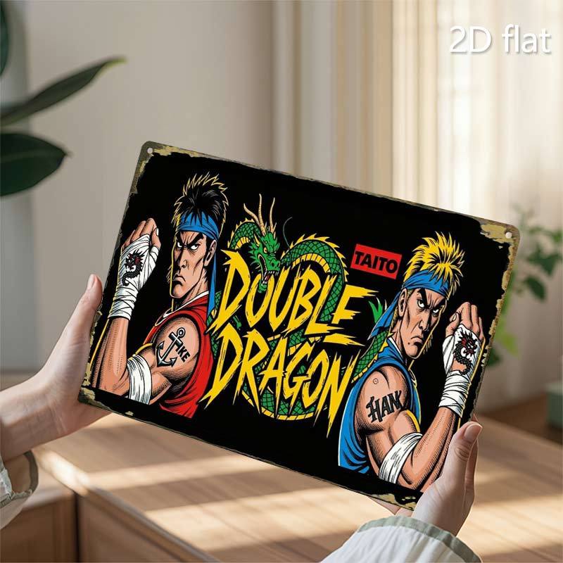 3Af9F51D-D72A-42Cb-A605-289758196Ab9_800X800.Jpeg double dragon retro game art print, kreatives blechschild garagen dekoration